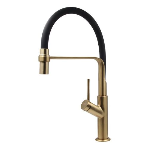 Смеситель для кухни Esko Kitchen K50GB на мойку черный/золото - фото 2