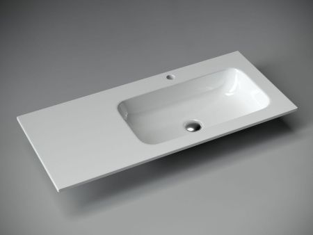 Раковина из сантехнического фарфора Ceramica Nova GRACE CN7015 100х50 накладная цвет белый 1 отверстие под смеситель