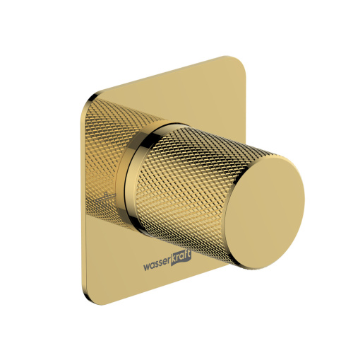 Переключатель на 2 выхода WasserKRAFT Ems 7600 A303 встраиваемый золото - фото 2