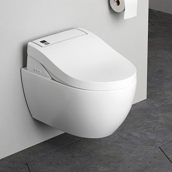 Унитаз подвесной Am.Pm Awe C111739SC белый с сиденьем микролифт душевой смыв