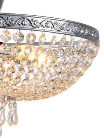 Люстра на штанге Natali Kovaltseva Rococo (Роцоцо) ROCOCO 81407/6C CHROME