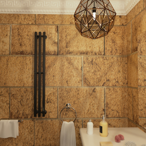 Полотенцесушитель Маргроид Inaro профильный Inaro-12012-1081-9005R 15х120 электрический черный матовый - фото 3