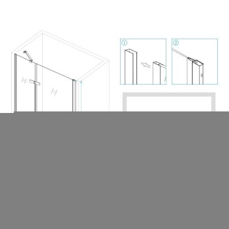 Душевая дверь RGW Passage 41080714-84L 140х195 стекло прозрачное профиль черный