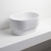 Раковина керамическая Simas Po-mo PO04bi 50х30 полувстраиваемая цвет белый без отверстий под смеситель