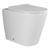 Унитаз приставной Ceramica Nova HIGHLIGHT CN1812 белый с сиденьем микролифт безободковый душевой смыв
