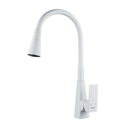 Смеситель для кухни Shevanik S543C-1 на мойку белый