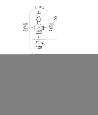 Смеситель для ванны и душа Fiore Imperiale 83CO5134 встраиваемый в стену хром/золото