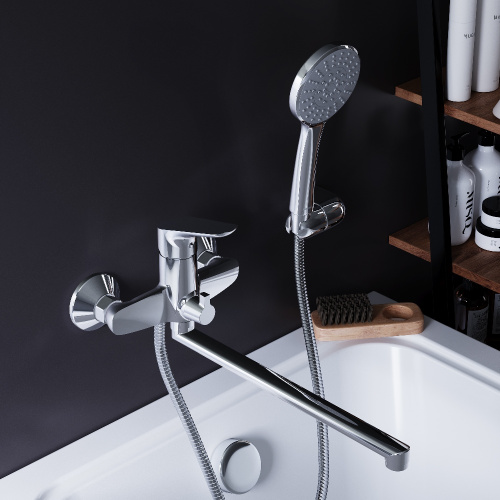 Смеситель для ванны и душа Damixa Jupiter 779500001 настенный хром без термостата