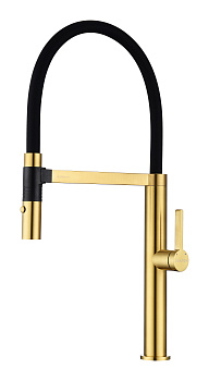 Смеситель для кухни Paulmark LEADER Le214101-BG на раковину брашированное золото без термостата