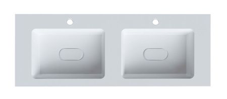 Раковина из искусственного камня Uperwood Modul 2911020342 110х50 полувстраиваемая цвет белый