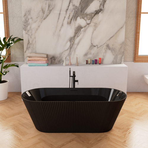 Ванна акриловая Frank 12314 170х75 отдельностоящая овальная с ножками - фото 3