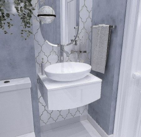 Тумба под раковину 1MarKa Nega Ц0000002812 60х50 подвесная цвет белый