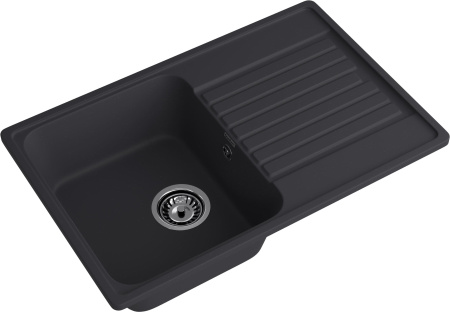 Кухонная мойка Granfest Quarz 78 черный 74х48 цвет черный поверхность матовая