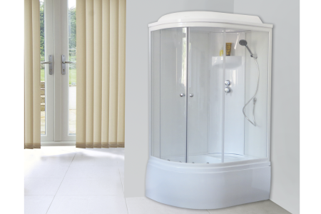 Душевая кабина Royal Bath ВК RB8120BK6-WT-R 120х80 асимметричная с крышей ориентация правая