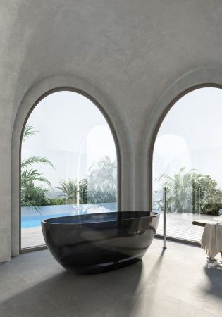 Ванна из полиэфирной смолы Abber Kristall AT9701Onyx 165х80 отдельностоящая овальная