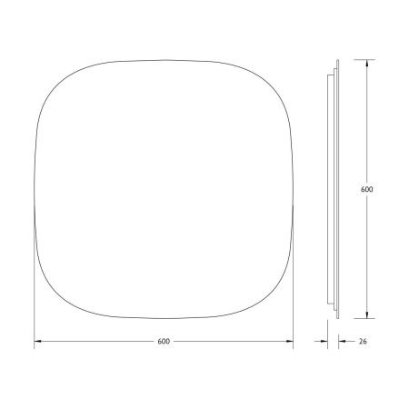 Зеркало с подсветкой Defesto OPTI DF 2859 60х60 подвесное