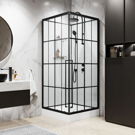 Душевая кабина Niagara Standart ST100/15QR/KL/BKT 100х100 квадратная без крыши ориентация универсальная