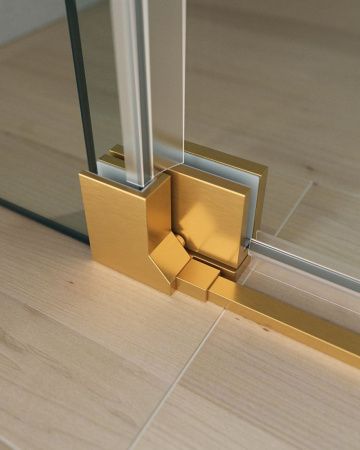 Душевой уголок Cezares SLIDER SLIDER-AH-1-80-90/100-C-BORO 90х80 стекло прозрачное профиль золото без поддона