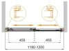 Душевая дверь Cezares TANDEM-SOFT TANDEM-SOFT-BF-2-120-C-Cr-IV 120х190 стекло прозрачное профиль хром