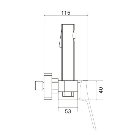 Гигиенический душ со смесителем Shevanik S4005H-1 черный