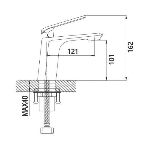 Смеситель Shevanik S8001 на раковину хром - фото 3