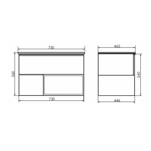 Тумба с раковиной Comforty 00-00020597CF 75x46,5x54 - фото 2