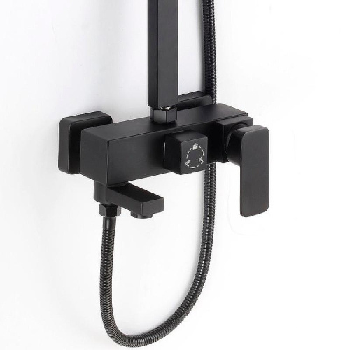 Душевая стойка D-Lin D10A15 настенная цвет черный - фото 2