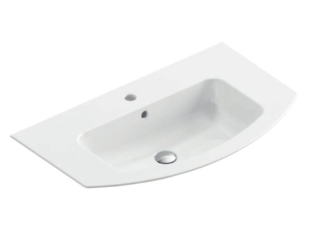 Раковина из санфаянса Berloni Bagno LAVMOOINCXR002 101 82х48 встраиваемая цвет белый