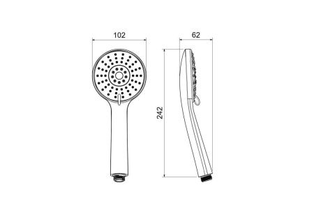 Душевая лейка Aquatek Бетта AQ2009BGM цвет вороненая сталь