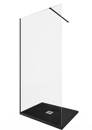 Душевая перегородка Allen Brau Infinity 3.21015.BBA 100х200 стекло прозрачное профиль черный