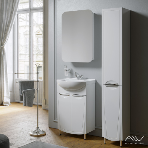 Тумба с раковиной Alavann Monaco ALV0982000 55х44х86 напольная цвет белый - фото 4
