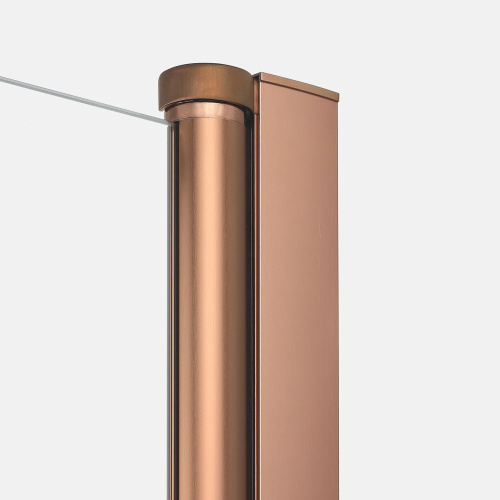 Душевой уголок New Trendy NEW SOLEO Copper brushed K-1999 110х110 стекло прозрачное 6 мм - фото 5