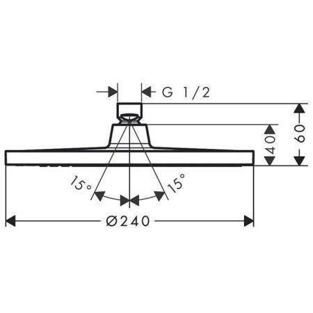 Верхний душ Hansgrohe Crometta 26723000 хром