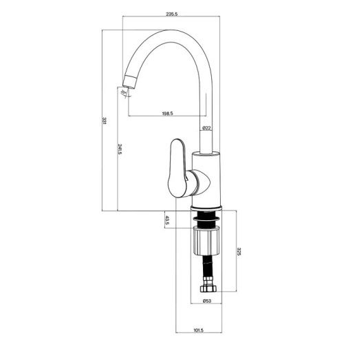Смеситель для кухни Milardo Poli POLSBJ0M05 на мойку хром - фото 2
