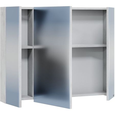 Зеркало-шкаф СанТа Марс 700416 80х70 подвесной цвет серый