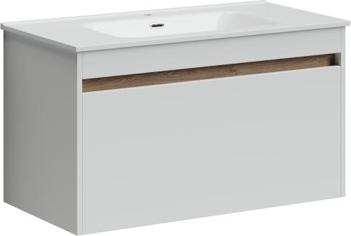 Тумба под раковину Sancos Smart SM90W 89х45х50 настенная - фото 2