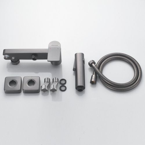 Гигиенический душ со смесителем Shevanik S4105T-1 оружейная сталь - фото 4