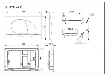 Клавиша смыва механическая Roca In-Wall 78901140B1 цвет хром