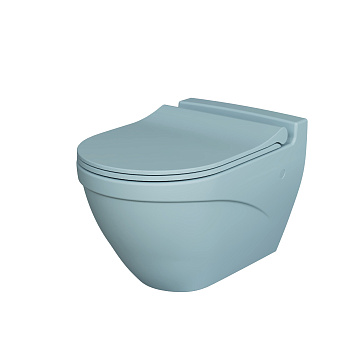 Чаша унитаза подвесная Ambassador Nord 133T20801 цвет голубой матовый без сиденья