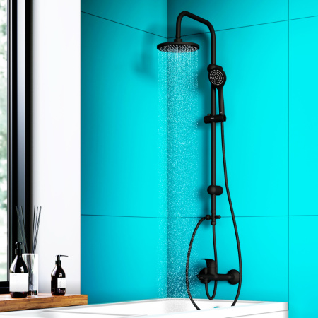 Душевая стойка Dorff Comfort D0708000BL настенная цвет черный