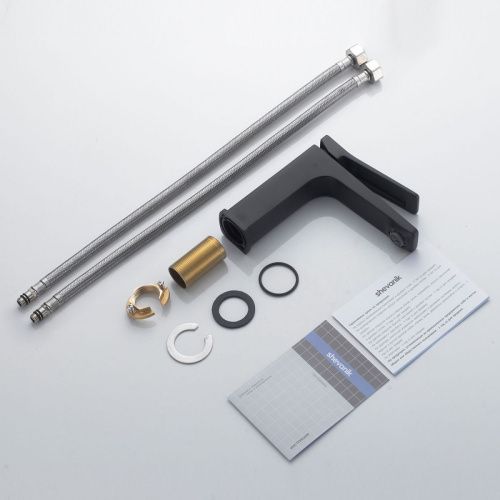 Смеситель Shevanik S4601H на раковину черный - фото 4