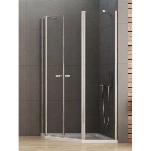 Душевой уголок New Trendy NEW SOLEO Chrome K-0611 100х80 стекло прозрачное профиль хром без поддона - фото 2