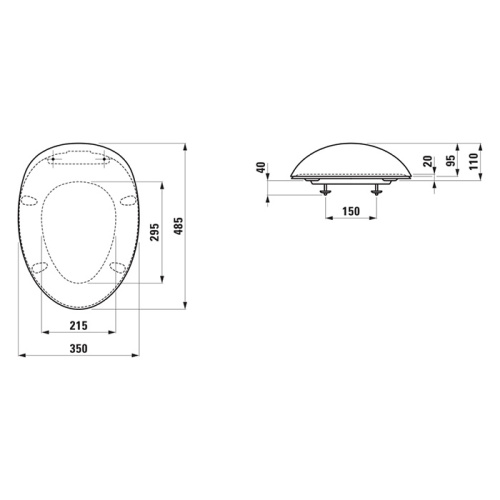 Крышка сиденье для унитаза Laufen Alessi One 8.9297.1.757.000.1 - фото 2