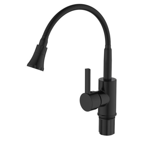 Смеситель для кухни Voda Kitchen KF519B на мойку черный - фото 2