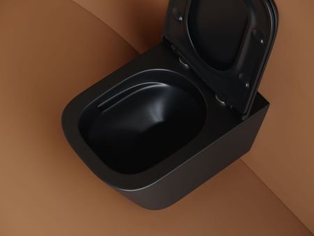 Унитаз подвесной Ceramica Nova UNION CN4009TMB черный с сиденьем микролифт безободковый смыв торнадо