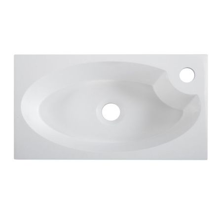 Раковина из искусственного камня BelBagno Pietra Mini BB-460-PM-LVB 50х30 накладная цвет белый 1 отверстие под смеситель
