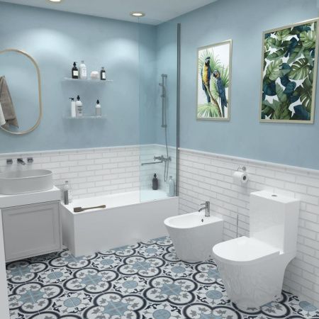 Унитаз-компакт напольный с бачком Lavinia Boho Biore 33040010 белый с сиденьем микролифт каскадный смыв