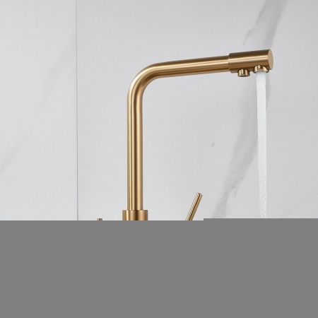 Смеситель для кухни Shevanik S328G на мойку золото