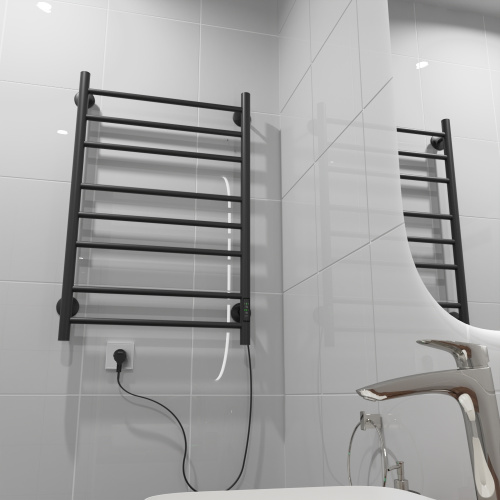 Полотенцесушитель Маргроид Вид 10 10-8050-1049-9005R 53х81 электрический черный матовый - фото 3