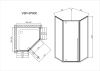 Душевой уголок Vincea Penta VSP-3P900CLB 90х90 стекло прозрачное профиль черный без поддона